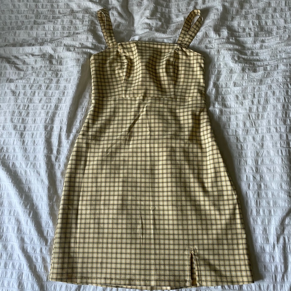 Hollister Yellow plaid dress